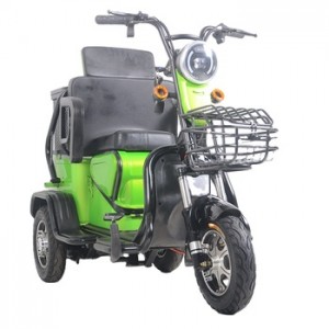 वयस्कों के लिए बड़ी टोकरी के साथ रंगीन डिज़ाइन थ्री व्हील इलेक्ट्रिक ट्राइसाइकिल एस्कोटर इलेक्ट्रिक ट्राइसाइकिल
