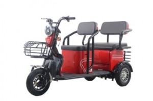 Tricycle électrique de scooter électrique de tricycle électrique de la couleur claire trois avec trois sièges pour l'usage de famille