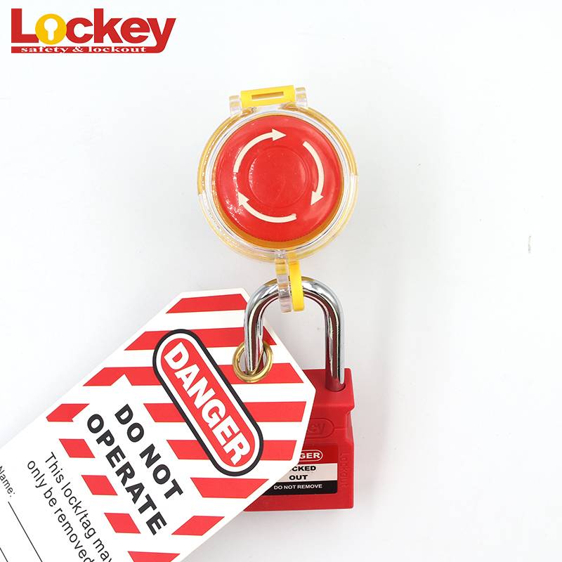 Lock Lifekey Emergency Stop On Machine Stock Photo 1156705567