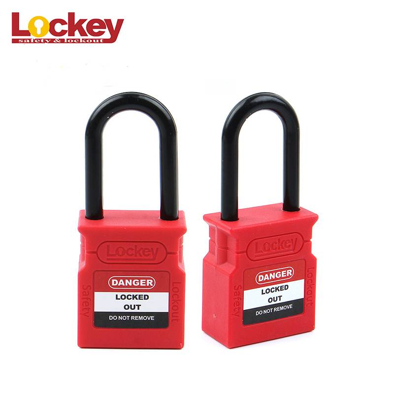 OEM/ODM China Safety Padlock Lockout - 38mm Nylon Shackle Safety Padlock CP38P – Lockey