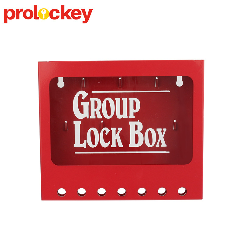 Kothak kunci grup sing dipasang ing tembok minangka alat penting ing proses lockout tagout