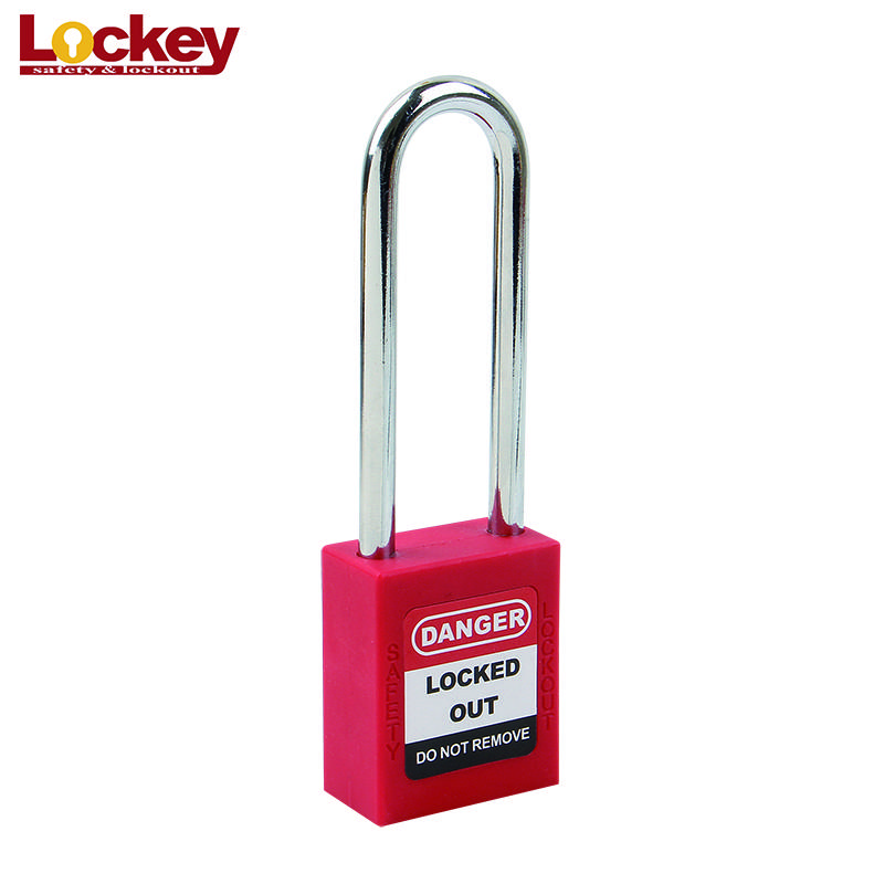 Wholesale Price Lockout Safety Tags - 76mm Long Steel Shackle Safety Padlock P76S – Lockey