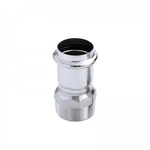 304 thin-walled stainless steel double-clamp fittings with external wire direct external thread straight sanitary clamp fittings manufacturer