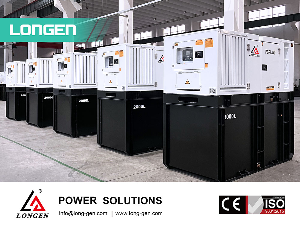 Customer special customization: the silent genset equipped with 2000L large capacity fuel tank