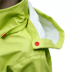 Capa de chuva para crianças design de moda com capuz amarelo à prova d'água PU eco-friendly qualidade oeko
