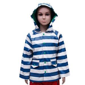 stripe Rain jackets kids PU Rain jacket print Waterproof Raincoat Children