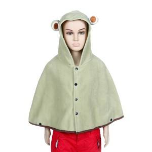 OEM service hot sale knitting soft warm recycled fleece poncho hooded unisex cape