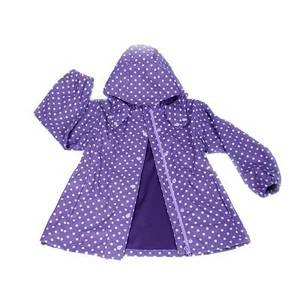 recycled raincoat purple Girls Raincoat Waterproof welded seam PU quality