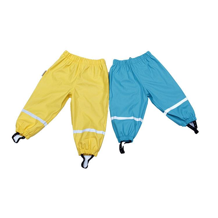 High Quality Ski Jacket For Kids - Children’s Raincoat Pants waterpfoof bib pants trousers recycle oeko yellow  – Longai I&E