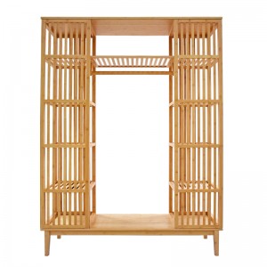 Popular Modern Bamboo Wardrobe with Siliding Door