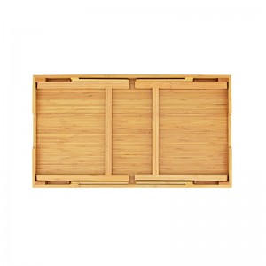 Skladací servírovací stôl z bambusového taniera Nature