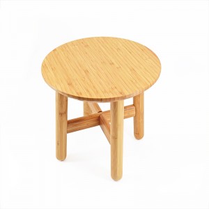 Dětská kulatá bambusová taburetka a přebalovací stolička