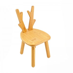 Sigurna i slatka dječja stolica za učenje od prirodnog bambusa