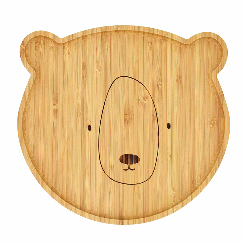 100% bamboo bear shaped toddler baby board