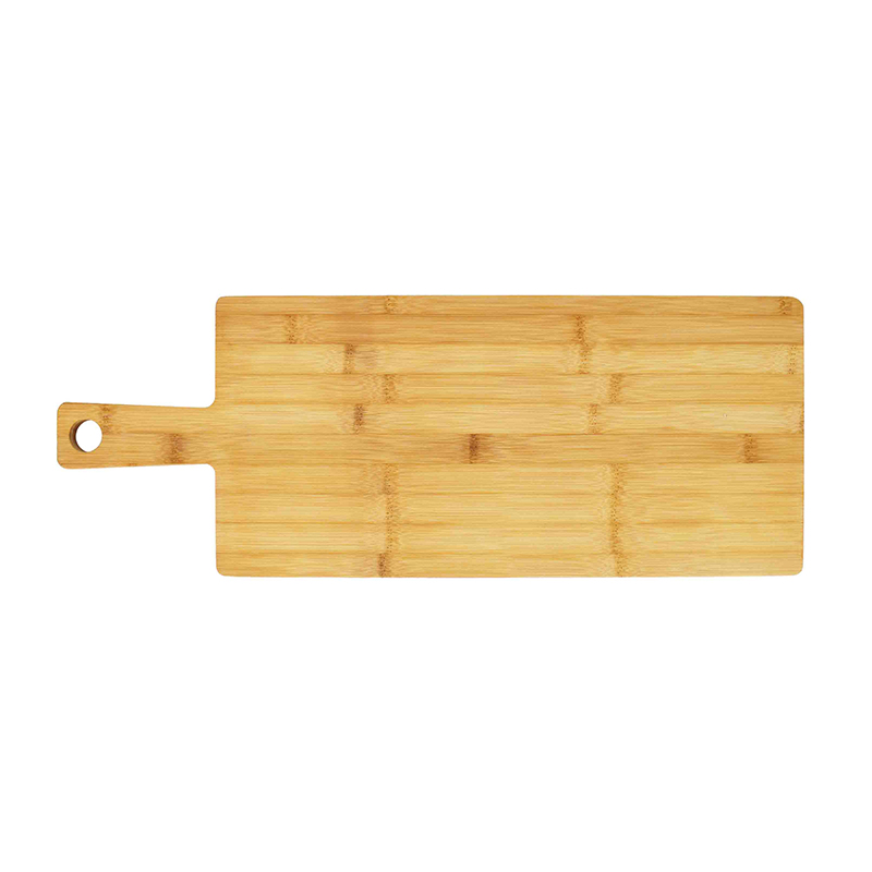 Organic Bamboo Cutting Board with Handle for Kitchen