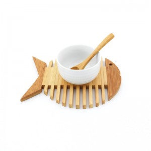 Природно посуђе од бамбуса (дизајн у облику рибље кости)