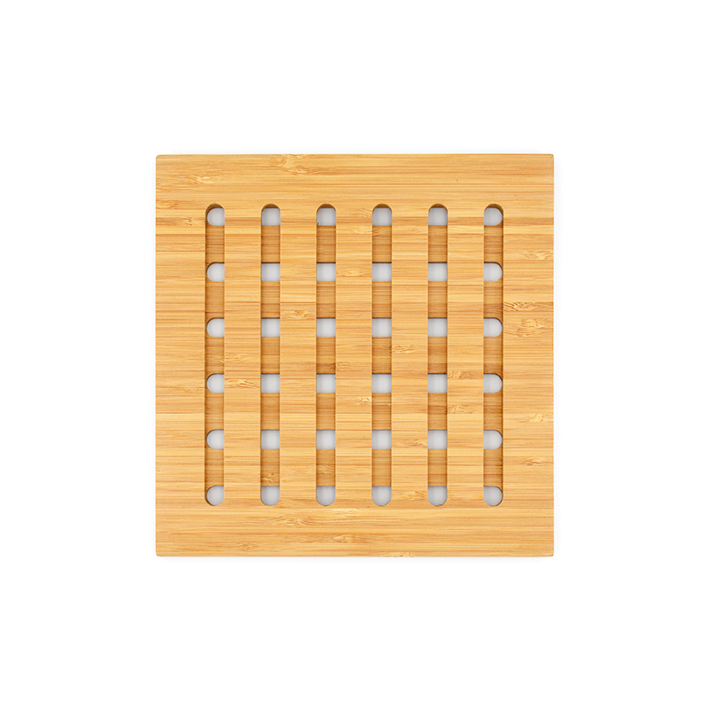 China Wholesale Kitchen Tissue Holder Factory - Bamboo Heat Resistant Pad Natural ( Geometric Figure Hollow Pattern ) – Long Bamboo