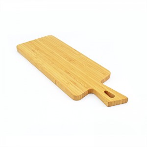 Tabla de pizza rectangular de bambú Tabla de pan con asa