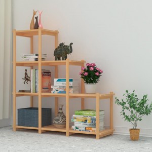 Bamboo multilayer storage shelf