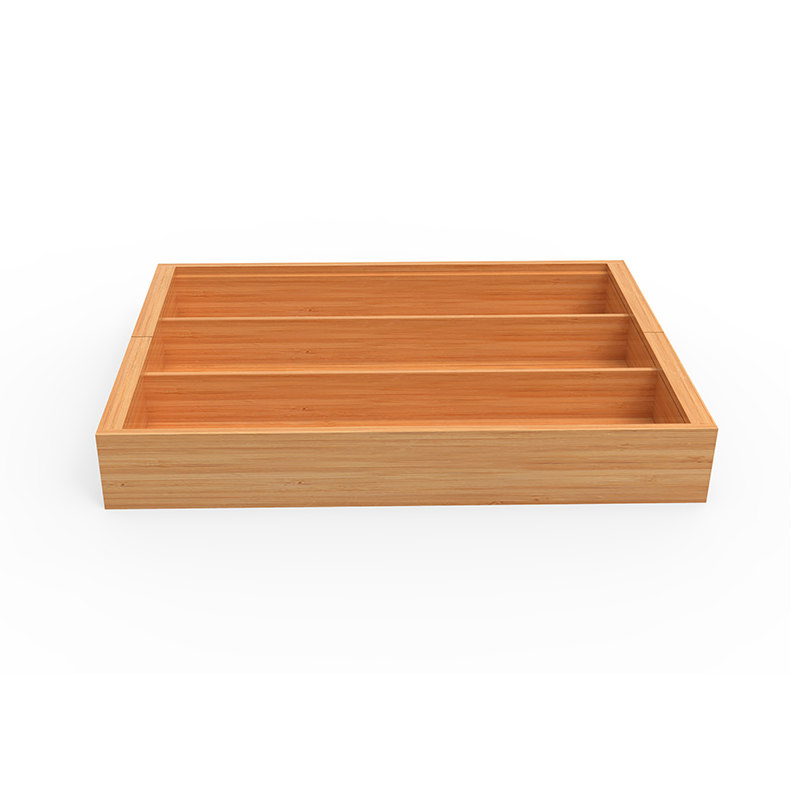 Natural bamboo drawer storage box can store tableware and other items