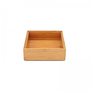 Conjunto de organizador de gaveta de armário e divisórias de caixa de armazenamento feito de bambu