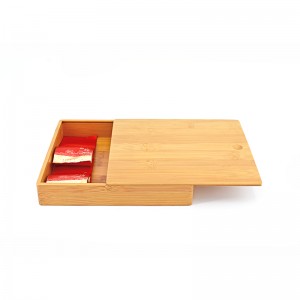 Bambusova škatla za shranjevanje s pokrovom lahko shrani vrečke za čaj in kavo