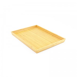Bamboo color rectangular tray can be customized