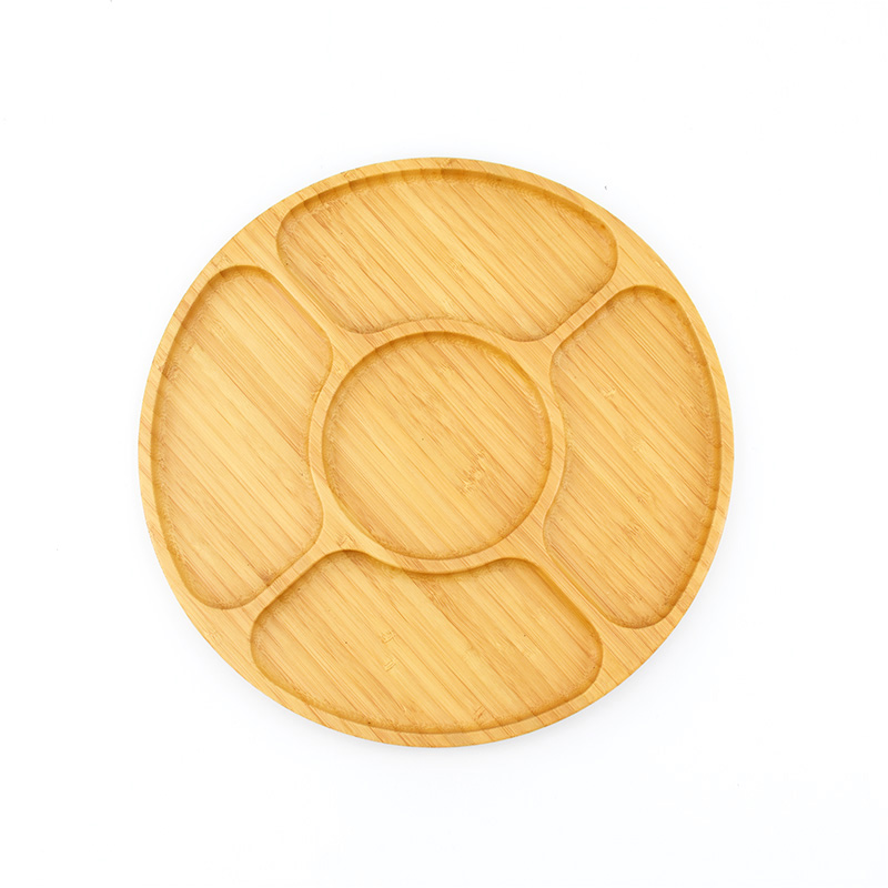 China Wholesale Bamboo Hamper With Shelves Manufacturers - Natural bamboo kitchen food tray platter can be used for parties – Long Bamboo