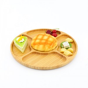 天然竹厨房食品托盘拼盘可用于聚会