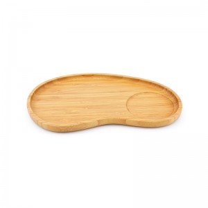 Safe Nature Bamboo Serving Dinner Plate in Inregular Shape can Customize