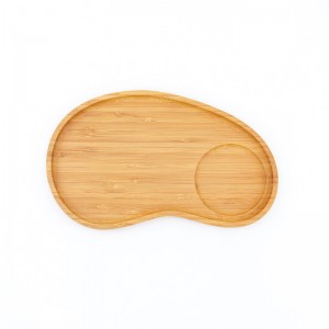 Safe Nature Bamboo Serving Dinner Plate in Inregular Shape can Customize