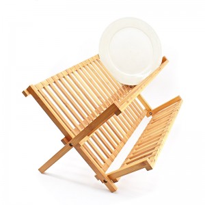 2 Tier Dish Omisa Bamboo Rack & Collapsible Dish Drainer Rack