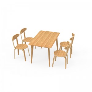 Moderne slitesterk naturlig bambusstol restaurantstol