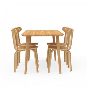 Moderní odolná restaurační židle z přírodního bambusu