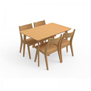 Conjuntos de móveis de bambu natural e mesa e cadeira para sala de jantar
