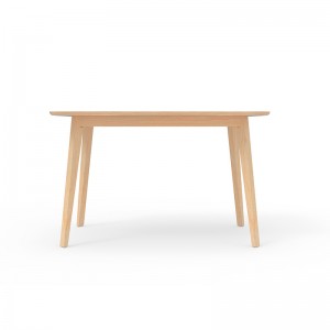 Modern dayanıklı yuvarlak köşe doğal bambu yemek masası mobilyası