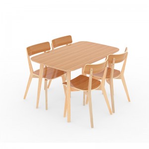 Современная прочная мебель для обеденного стола с круглым углом из натурального бамбука