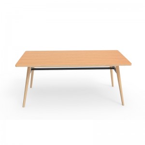 Mobilje moderne të tavolinës së ngrënies me dru bambu drejtkëndëshe të qëndrueshme
