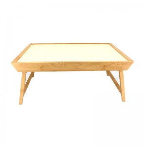 Table pliable de service en bambou Nature