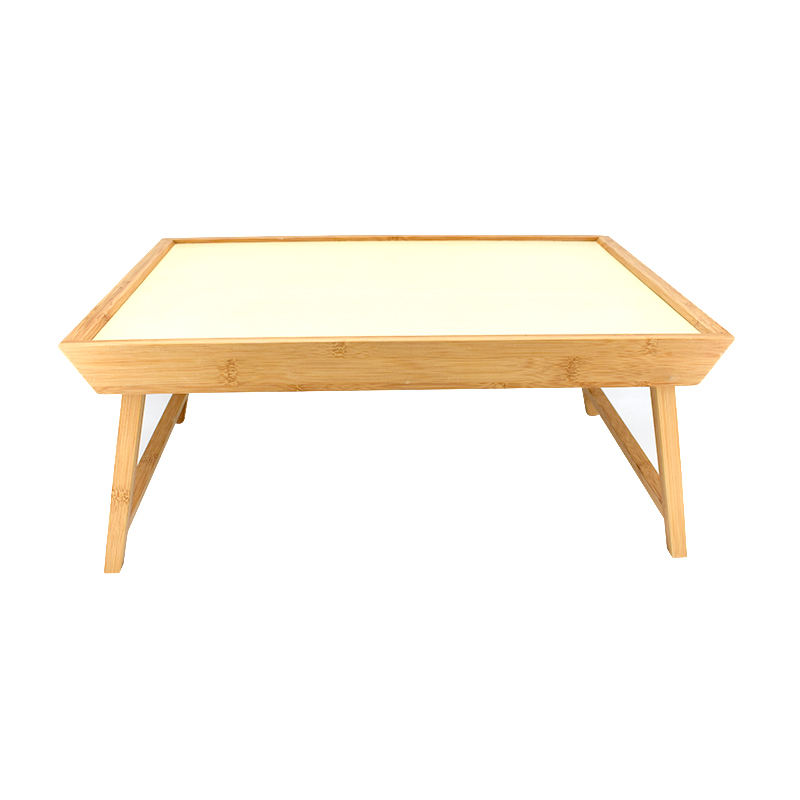 China Wholesale Bamboo Glass Dining Table Suppliers - Nature Bamboo Plate Serving Foldable Table  – Long Bamboo