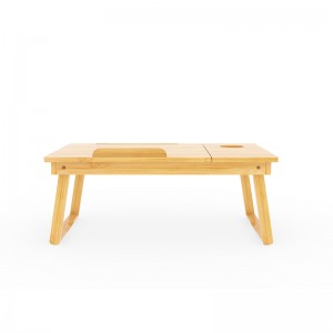 Nature bamboo bedroom adjustable laptop desk foldable serving table