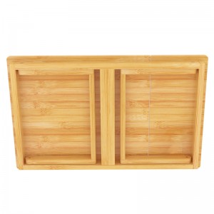 Nature bambusa guļamistabas regulējams klēpjdatora galds salokāms servēšanas galds