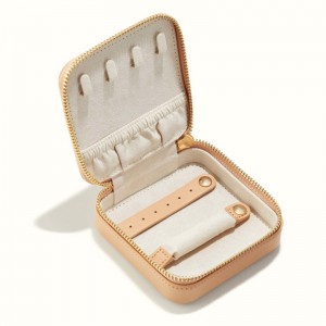 China OEM Earring Box Storage Manufacturers –  European style simple jewelry box jewelry jewelry cosmetics leather storage box – Longqin