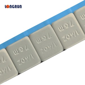 Factory selling hook tire weights - Wheel Weights Steel adhesive grey coated extra tape 1/4ozx12pcs – Longrun