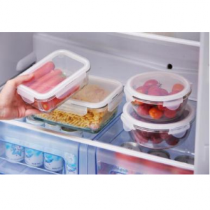 Glass rectangle food container 640ml LJ-2887