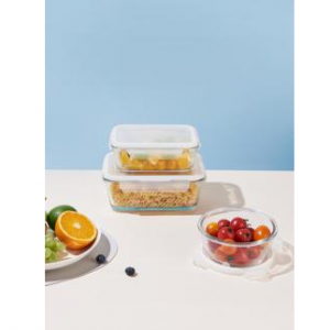 Glass round food container 620ml LJ-2885