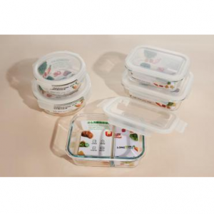Glass round food container 620ml LJ-2885