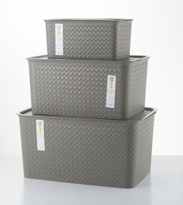 Large Weave-patterned Storage Box