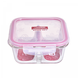 Glass square food container 600ml LJ-1285