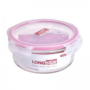 Glass round food container 800ml LJ-1286